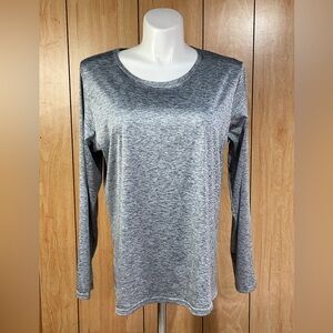 Realessentials Gray Long Sleeve Women's Tee SZ - 1X